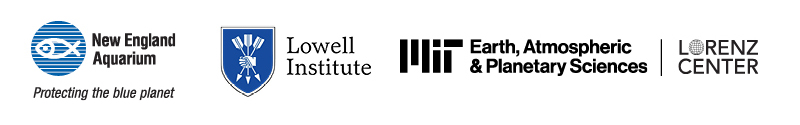 New England Aquarium, MIT's Department of Earth, Atmospheric, and Planetary Sciences, Lowell Institute logos